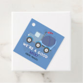 Blue Dump Truck Hearts Valentijnse Labels Gift (In situ)