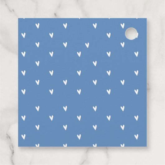 Blue Dump Truck Hearts Valentijnse Labels Gift (Achterkant)