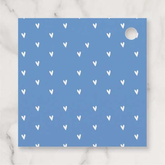 Blue Dump Truck Hearts Valentijnse Labels Gift (Achterkant)