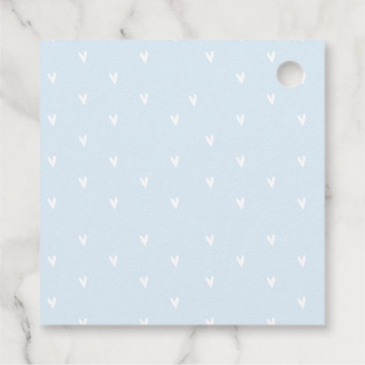 Blue Dump Truck Hearts Valentijnse Labels Gift (Achterkant)