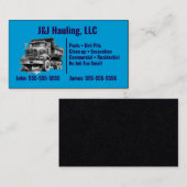 Blue Dump Truck Visitekaartje (Voorkant / Achterkant)