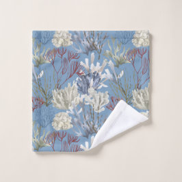 Blue Dusk Solid met onderzeese print Bad Handdoek