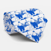 Blue Dutch Boy en Windmill Stropdas (Opgerold)