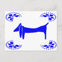 Blue Dutch Dachshund Abstract