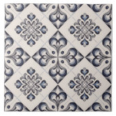 Blue Dutch Delft Pattern  Tegeltje (Voorkant)