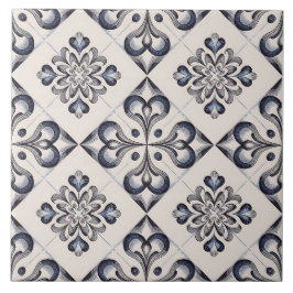Blue Dutch Delft Pattern  Tegeltje