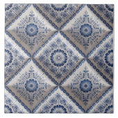 Blue Dutch Delft Pattern  Tegeltje (Voorkant)