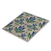 Blue Dutch Delft Pattern  Tegeltje (Zijkant)