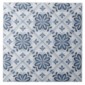 Blue Dutch Delft Pattern Tegeltje (Voorkant)