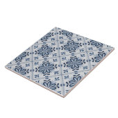 Blue Dutch Delft Pattern  Tegeltje (Zijkant)