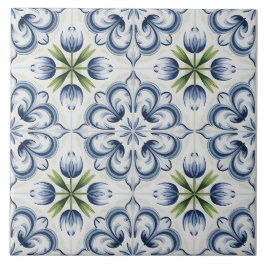 Blue Dutch Delft Pattern  Tegeltje