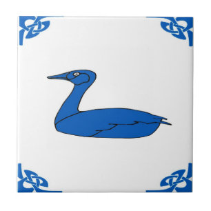 Blue Dutch Duck Tegeltje