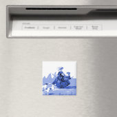 Blue Dutch Girl Dog en Chicken Magneet (Insitu (Vaatwasser))