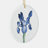 Blue Dutch Iris - Keramisch Ornament (Rechts)