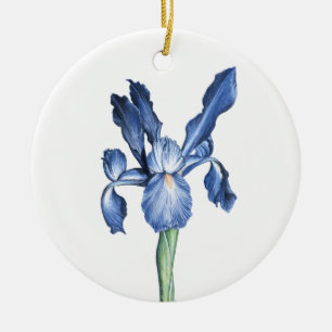 Blue Dutch Iris - Keramisch Ornament