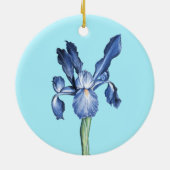 Blue Dutch Iris - Keramisch Ornament (Achterkant)