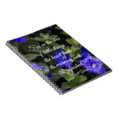 Blue Dwarf Morning Glory Inspirerend Quote Notitieboek (Rechterzijde)