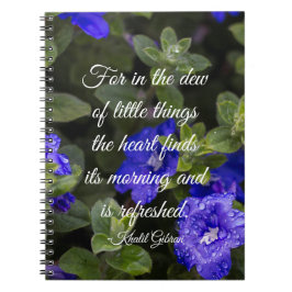 Blue Dwarf Morning Glory Inspirerend Quote Notitieboek