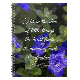 Blue Dwarf Morning Glory Inspirerend Quote Notitieboek