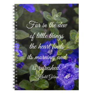 Blue Dwarf Morning Glory Inspirerend Quote Notitieboek