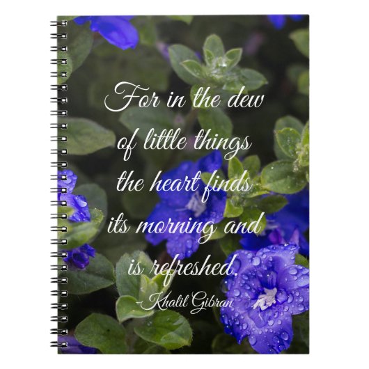 Blue Dwarf Morning Glory Inspirerend Quote Notitieboek (Voorkant)