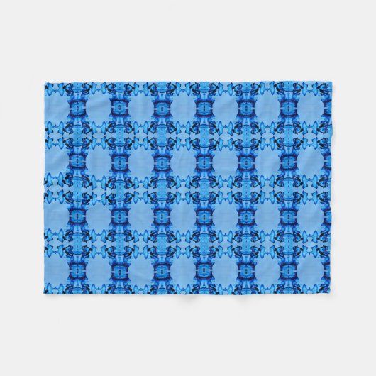 Blue Dye Heart Fleece Blanket (Voorkant (Horizontaal))
