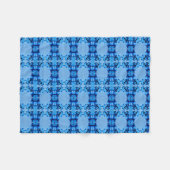 Blue Dye Heart Fleece Blanket Deken (Voorkant (Horizontaal))