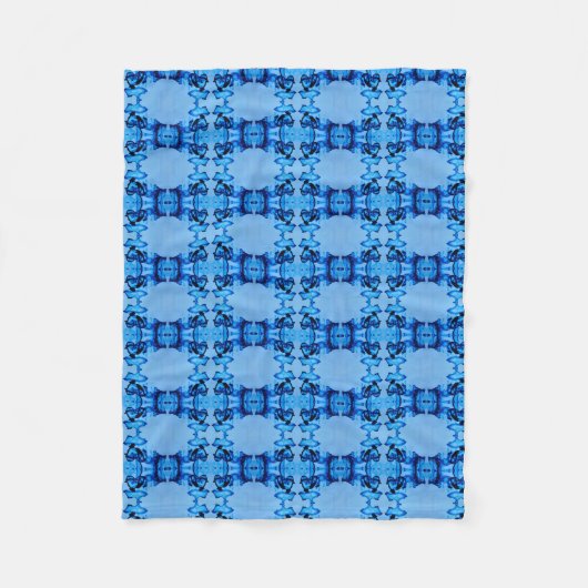 Blue Dye Heart Fleece Blanket Deken (Voorkant)