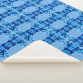 Blue Dye Heart Sherpa Blanket Sherpa Deken (3/4)