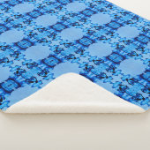 Blue Dye Heart Sherpa Blanket Sherpa Deken (3/4)