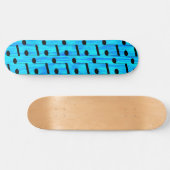 Blue Dyed Musical Notes, Persoonlijk Skateboard (Horizontaal)