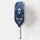 Blue Eagle Logo White Pickleball Paddle Cover (Links)