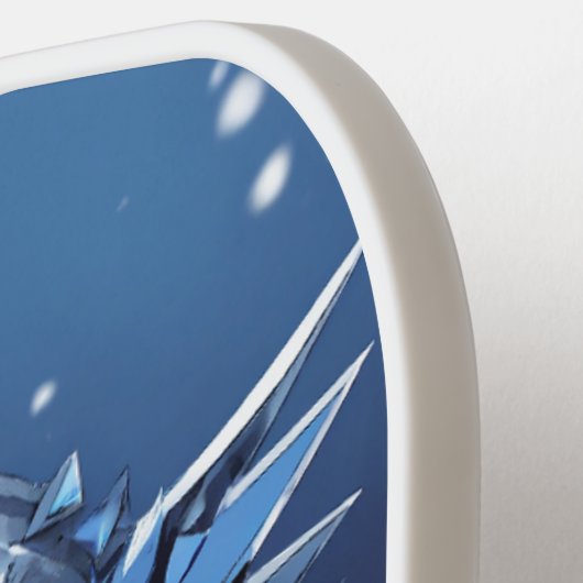 Blue Eagle Logo White Pickleball Paddle Cover (Links Detail)