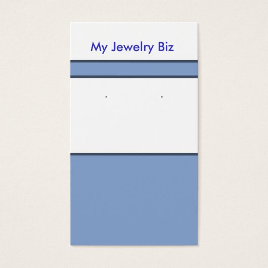 Blue Earring Cards Visitekaartjes (Voorkant)