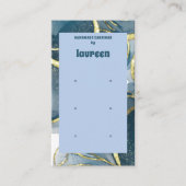 Blue Earring Display Visitekaartje (Voorkant)