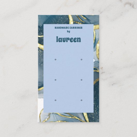Blue Earring Display Visitekaartje (Voorkant)
