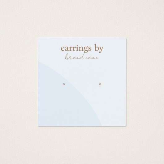 Blue Earring Display Visitekaartje (Voorkant)
