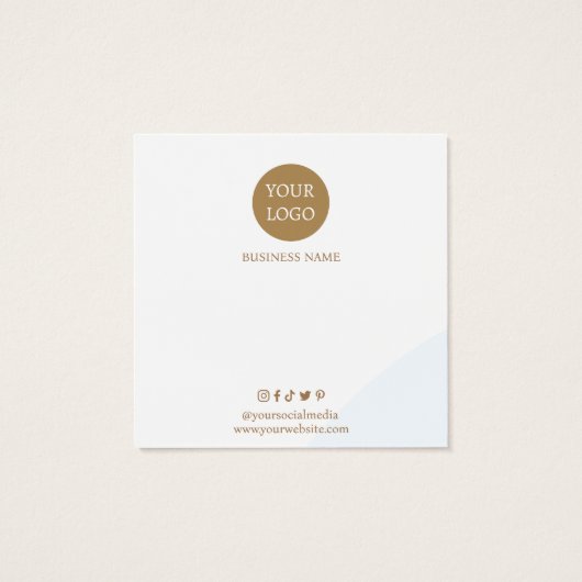 Blue Earring Display Visitekaartje (Achterkant)