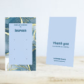 Blue Earring Display Visitekaartje