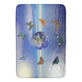 Blue Earth Butterflies Badmat (Voorkant Verticaal)