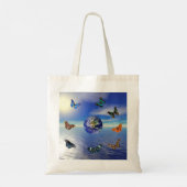 Blue Earth Butterflies Canvas tas (Achterkant)