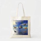 Blue Earth Butterflies Canvas tas (Voorkant)