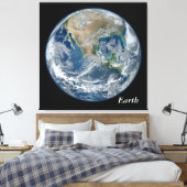 Blue Earth - Canvas Afdruk (Insitu (Slaapkamer))