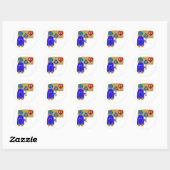 Blue Earth Love Peace recyclen Ronde Sticker (Vel)