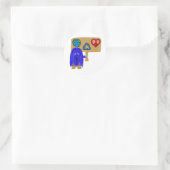 Blue Earth Love Peace recyclen Ronde Sticker (Tas)