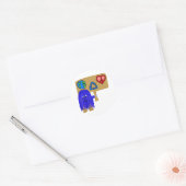 Blue Earth Love Peace recyclen Ronde Sticker (Envelop)