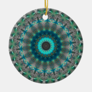 Blue Earth Mandala Kaleidoscoop patroon Keramisch Ornament