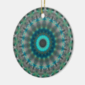 Blue Earth Mandala Kaleidoscoop patroon Keramisch Ornament (Links)