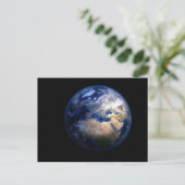 Blue Earth van de ruimte - Wereldbol World Home Briefkaart (Staand voorkant)