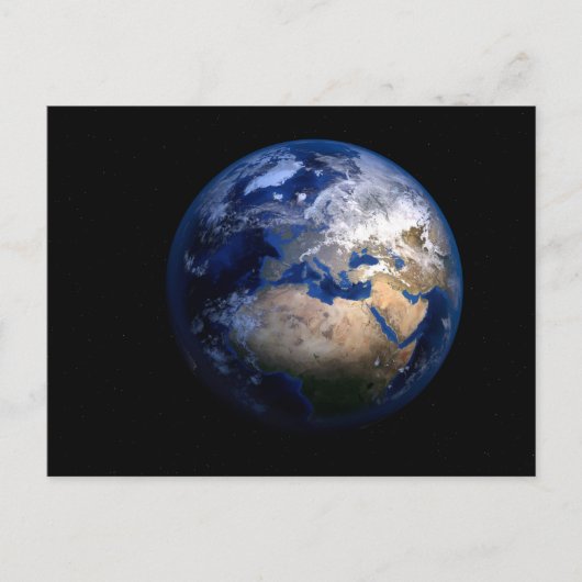 Blue Earth van de ruimte - Wereldbol World Home Briefkaart (Voorkant)